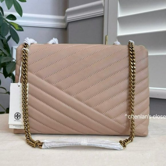 🔥NeW! $598 Tory Burch Large Kira Chevron Convertible Shoulder Bag - Picture 7 of 12